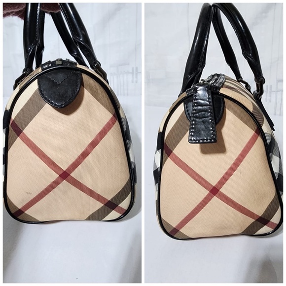 Authentic Burberry Nova Check PVC and Patent Leather Chester Boston Bag - Picture 9 of 15
